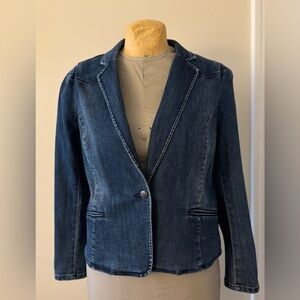 INC International Concepts Dark Blue Jean Jacket